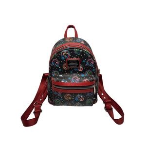 Loungefly Marvel Avengers Tattoo Mini Backpack Graphic Print Black/Red